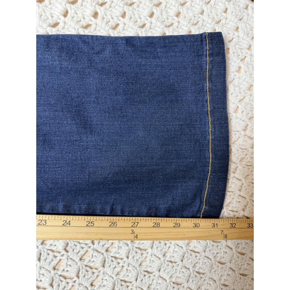 Spanx Jeans Women Sz L Blue Denim Bootcut Pull On W30 L31 Stretch 2-pockets - Picture 6 of 9